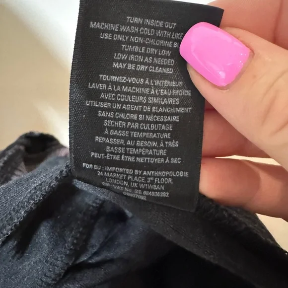 NWT ANTHROPOLOGIE MEADOW RUE Black and Dark Purple Turtleneck Tank (XS) - Picture 10 of 10